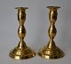 Pair of Danish 
brass candles, 
19th century. 
Round foot and 
profiled stem. 
Height: 16.8 
cm. Under ...