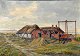Frost, Sergius 
(1900 - 1994) 
Denmark: A 
farm, Klegod. 
Holmsland Klit. 
Signed. Oil on 
canvas. 33 ...