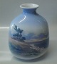 150-2-94 Lyngby 
Vase Landscape 
18.5 cm Marked 
with a Royal 
Crown 
Handpainted, 
Copenhagen Made 
in ...