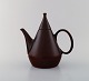 Carl Harry Stålhane for Rörstrand. Modernist tea pot with lid in glazed 
stoneware.