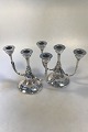 Georg Jensen 
Sterling Silver 
Pair of 
three-branch 
Candelabra No 
537B(2)
(1925-1933) 
Design ...