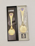Georg Jensen gold plated sterling silver spoon 1990