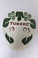 Aluminia. 
Tuborg plate 
1903. Height 22 
cm.