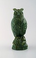Michael Andersen. Rare Owl in glazed stoneware. Beautiful green glaze. 1950 / 
60