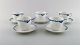 Royal Copenhagen blue painted Princess coffee cup with saucer in porcelain. 
Model Number 756. Set of 5.