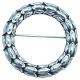 Georg Jensen, Sigvard Bernadotte; A brooch of sterling silver, wreath, #301