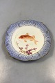 Royal Copenhagen Blue Fish Plate with Gold No 1212/3002.