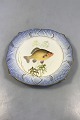 Royal Copenhagen Blue Fish Plate with Gold No 1212/3002.