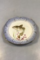 Royal 
Copenhagen Blue 
Fish Plate with 
Gold No 
1212/3002. 
Gadus 
Callarias. 23 
cm (9 1/16"). 
Small ...