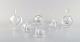 Edward Hald for 
Orrefors. A 
collection of 
six mouth blown 
flacons in 
clear art 
glass. Designed 
...
