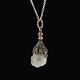14k Gold 
Pendant with 
Oriental Pearl 
and Diamonds.
Later White 
Gold Chain 
stamped with 
Lund ...