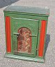 Danish 
renaissance 
hanging 
cabinet, 
painted pine / 
oak, 17th 
century Painted 
cabinet in 
green, ...