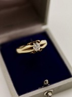 14 carat gold ring size 56 with diamond