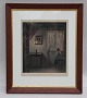 Farveprint fra 
Tidskriftet  
Juleroser Peter 
Ilsted 42.5 x 
36.5 cm med 
ramme: Pige der 
...