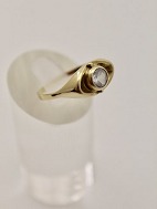 14 carat gold ring size 58 with aquamarine sold