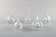 Edward Hald for 
Orrefors. A 
collection of 
five mouth 
blown flacons 
in clear art 
glass. Designed 
...
