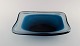 Vicke Lindstrand for Kosta Boda. Bowl in blue art glass. Swedish design, dated 
1958.
