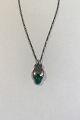 Georg Jensen 
Sterling Silver 
2008 Annual 
Pendant (Green 
Agate)  with 
Necklace L 44 
cm (17.33 in) 
...