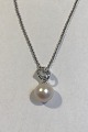 Georg Jensen 18K White Gold Pendant Magic Pearl and  Diamonds