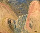 Bertil Norell (1918-1965), Swedish painter. Oil on canvas. "Vatten och himmel" / 
"Water and sky". 1950