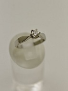 14 carat white gold ring size 57 with diamond 0.40 ct