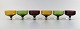 Åseda 
Glassworks, 
Sweden. Set of 
six cocktail 
glasses / 
dessert bowls 
in mouth blown 
art glass. ...