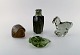 Paul Hoff for 
"Svenskt 
Glass". Four 
art glass 
figures in 
shape of a 
falcon, 
hedgehog, toad 
and ...