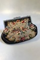 Wiwen Nilsson 
Sterling Silver 
Bag(1948) 
Embroidered Bag 
with Silver 
Mounting/Lock 
and chain ...