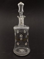 Decanter 24 cm. with enamel painted flowers