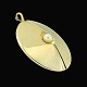 Hans Hansen. 
Oval 14k Gold 
Pendant with 
Pearl #107.
Designed and 
crafted by Hans 
Hansen ...