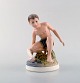 Dahl Jensen porcelain figurine. Boy with boat. Model number 1245. 1st factory 
quality. 1920/30