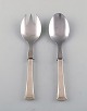 Evald Nielsen number 32 salad set in silver (830) and stainless steel.
