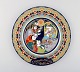 Rare hand-painted Rosenthal Bjørn Wiinblad Christmas plate from 1977. "Adoration 
of the Shepherds".