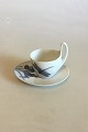 Royal Copenhagen Art Nouveau Pattern 4 High handle cup with Saucer No 90/4, 
1375/1052