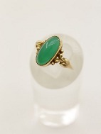 Georg Jensen 18 carat gold ring  with green agate