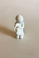 Bing & Grøndahl Blanc de Chine Figur af Havbarn med søhest No 2397