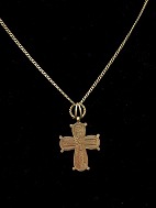 14 carat gold necklace 47.5 cm. and Dagmar cross solgt