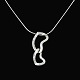Georg Jensen. 
18k White Gold 
Pendant with 
Diamonds and 
Snake Chain - 
Interlocking 
...