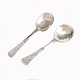 An early pair of silver spoons. Denmark late 17th century. L: 18cm