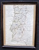 Map of Portugal. 1822. Hand-colored copper engraving. 71 x 50 cm.Framed.Published after W. ...