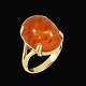 Danish 14k Gold 
Ring with 
Amber.
Designed and 
crafted in 
Denmark.
Stamped. BRK, 
585.
Size 57 ...