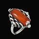 R. Rasmussen. 
Danish Art 
Nouveau Silver 
Ring with 
Amber.
Designed and 
crafted by R. 
Rasmussen  ...