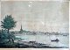Prospectus of 
Nyborg, 19th 
century 
Denmark. 
Hand-colored 
lithograph. 32 
x 46. Published 
by I.W ...