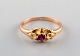 Georg Jensen 18 carat gold ring with violet semi precious stone. Dated 1933-44.