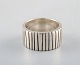 Swedish modernist ring in sterling silver. 1960