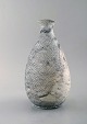 Svend Hammershøi for Kähler, Denmark. Vase in glazed stoneware. Beautiful gray 
black double glaze. 1930