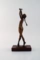 S.G-Kelsey for Royal Copenhagen. Bronze figure in the form of dancing ballet 
girl. Dated 1975.
