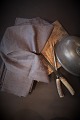 12 pcs. Beautiful old French damask woven linen napkins in beautiful gray color.Each napkin ...