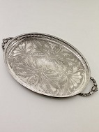 English silver plate gallery tray