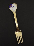 A Michelsen Gold Plated Sterling Silver Christmas Fork 1978